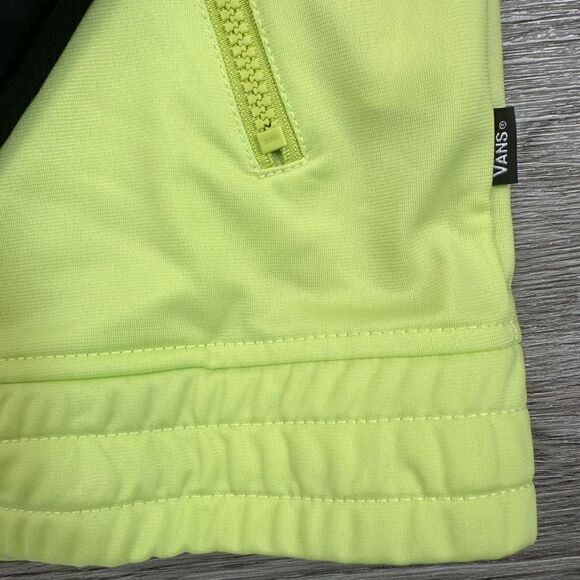 Vans Winner's Circle “Off the Wall” Track Zip Jacket Size S Neon Green Black - Picture 6 of 7